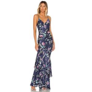 House of Harlow 1960 X REVOLVE Tania Slip Dress in Navy Floral Multi Navy Floral